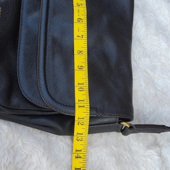 Fossil.Black Pebbled leather xbody shoulder‎ bag - Picture 4 of 16